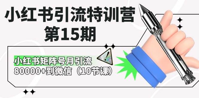 小红书引流特训营-第15期，小红书矩阵号月引流80000+到微信（10节课）-智宝网创