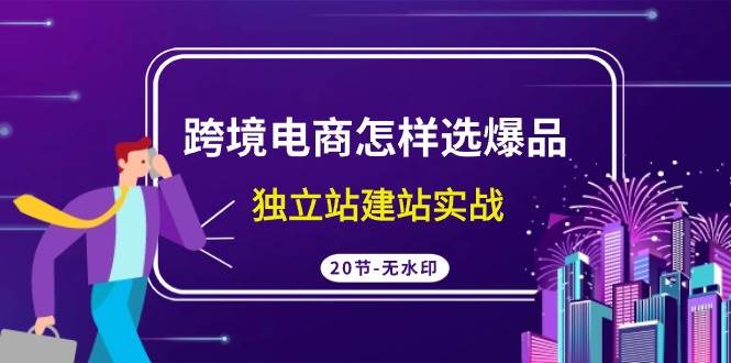 跨境电商怎样选爆品，独立站建站实战（20节高清无水印课）-智宝网创