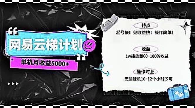 2024网易云云梯计划 单机日300+ 无脑月入5000+-智宝网创