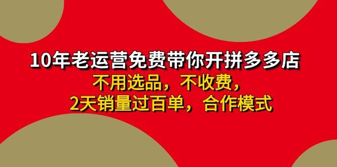 拼多多 最新合作开店日收4000+两天销量过百单，无学费、老运营代操作、…-智宝网创