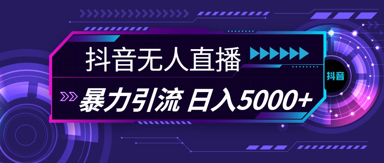 抖音无人直播，暴利引流，日入5000+-智宝网创