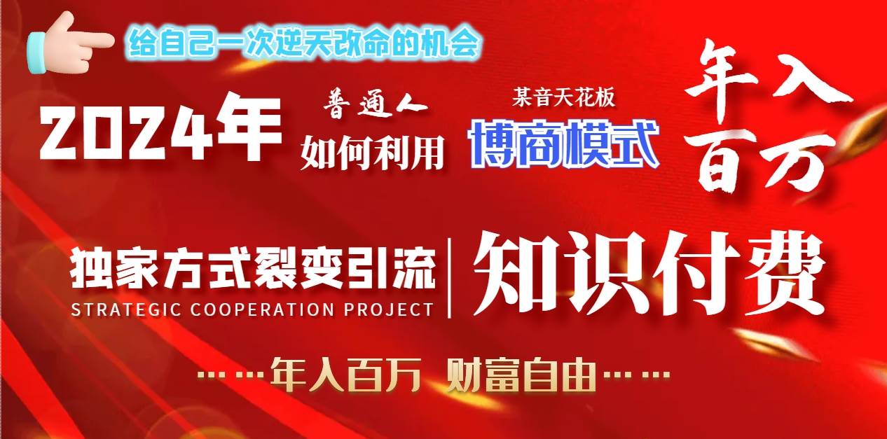 2024年普通人如何利用博商模式做翻身项目年入百万，财富自由-智宝网创