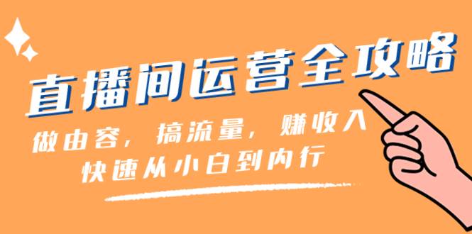 直播间-运营全攻略：做由容，搞流量，赚收入一快速从小白到内行（46节课）-智宝网创