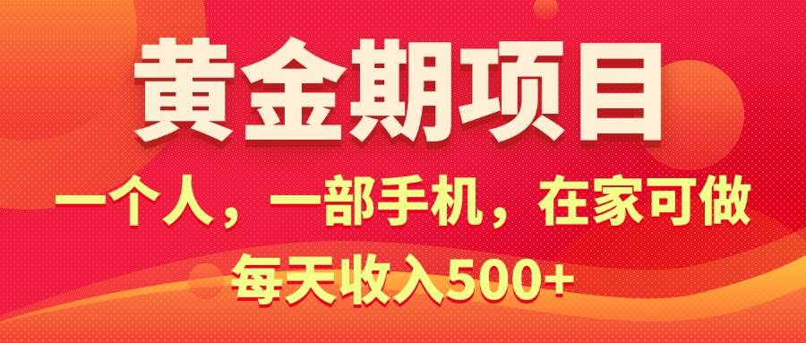 黄金期项目，电商搞钱！一个人，一部手机，在家可做，每天收入500+-智宝网创