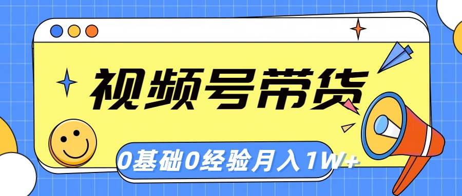 视频号轻创业带货，零基础，零经验，月入1w+-智宝网创