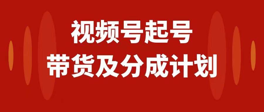 视频号快速起号，分成计划及带货，0-1起盘、运营、变现玩法，日入1000+-智宝网创