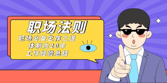 《职场法则》职场必备生存之道，体制内20年 工作经验总结（17节课）-智宝网创