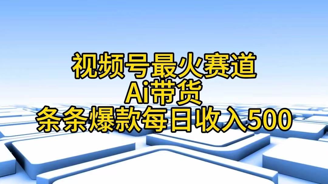 视频号最火赛道——Ai带货条条爆款每日收入500-智宝网创