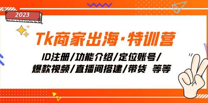 Tk商家出海·特训营：ID注册/功能介绍/定位账号/爆款视频/直播间搭建/带货-智宝网创