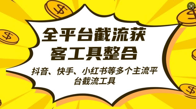 全平台截流获客工县整合全自动引流，日引2000+精准客户-智宝网创
