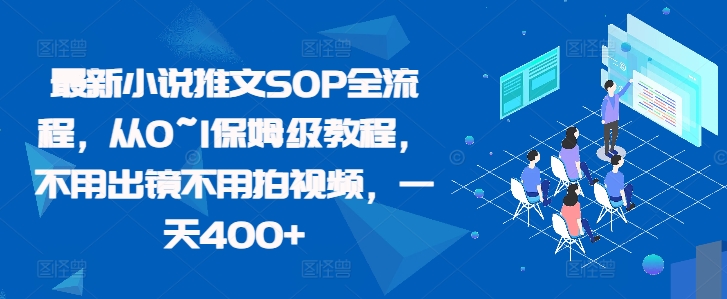 最新小说推文SOP全流程，从0~1保姆级教程，不用出镜不用拍视频，一天400+-智宝网创