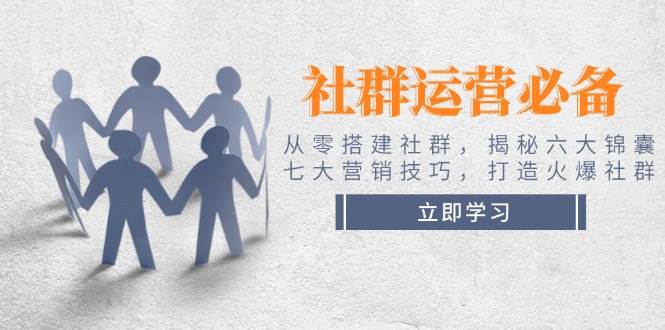 .社群运营必备！从零搭建社群，揭秘六大锦囊、七大营销技巧，打造火爆社群-智宝网创