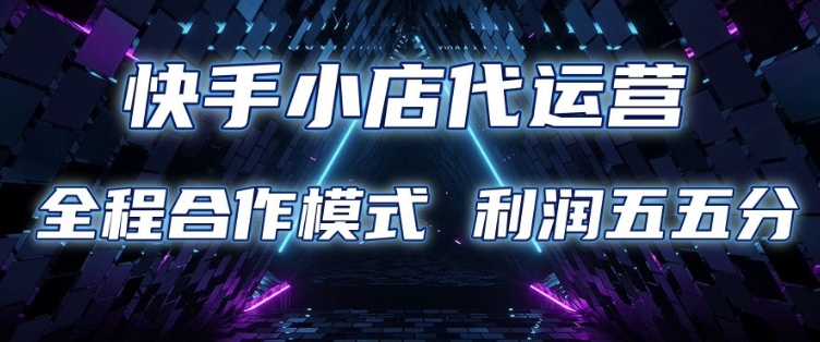 快手小店代运营 限时托管计划 合作模式 利润五五分成【揭秘】-智宝网创