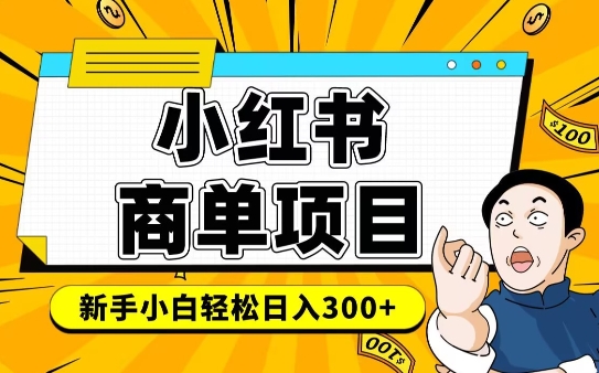 小红书千粉商单，稳定快速变现项目，实现月入6-8k并不是很难-智宝网创