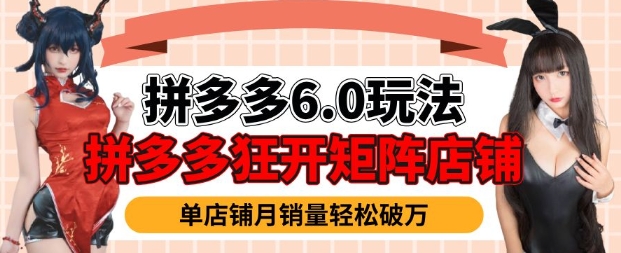 拼多多虚拟商品暴利6.0玩法，轻松实现月入过W-智宝网创