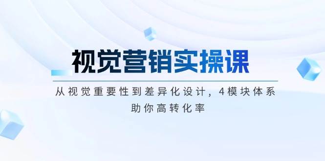 视觉营销实操课, 从视觉重要性到差异化设计, 4模块体系, 助你高转化率-智宝网创
