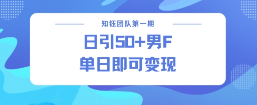 .男粉引流新方法不违规，当日即可变现-智宝网创