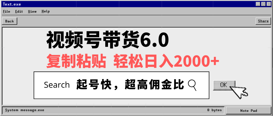 .视频号带货6.0，轻松日入2000+，起号快，复制粘贴即可，超高佣金比-智宝网创
