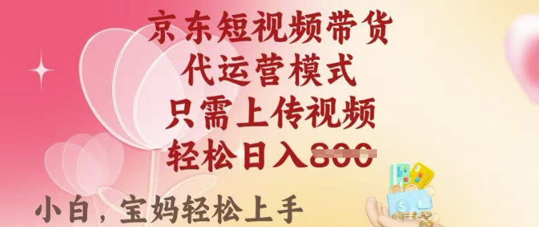 京东短视频带货，2025翻身项目，只需上传视频，单月稳定变现8k+【揭秘】-智宝网创