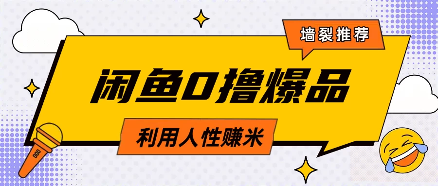 咸鱼0撸玩法利用人性售卖商品达到日赚200＋的效果-智宝网创