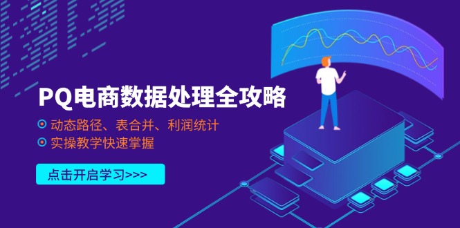 PQ电商数据处理全攻略，动态路径、表合并、利润统计，实操教学快速掌握-智宝网创