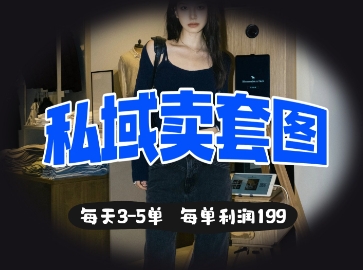 私域卖套图每天3-5单，每单利润99-智宝网创