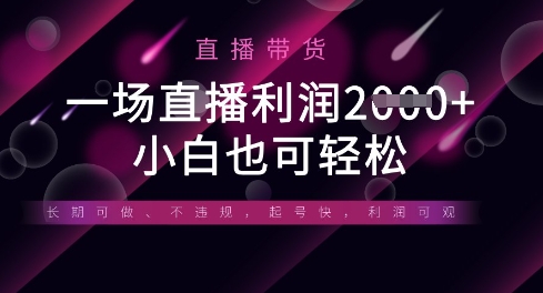 半无人直播带货，一场利润数张，适合所有平台玩法，小白也可轻松-智宝网创