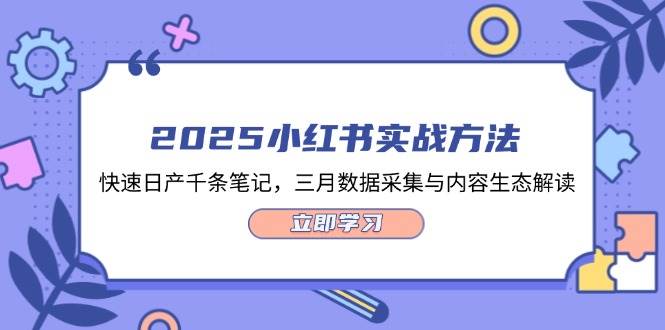 2025小红书实战方法，快速日产千条笔记，三月数据采集与内容生态解读-智宝网创
