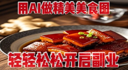 用AI做精美美食图，无需专业设备拍摄，轻轻松松开启副业-智宝网创