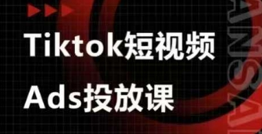 Ads视频投放课，tiktok短视频广告投放课-智宝网创