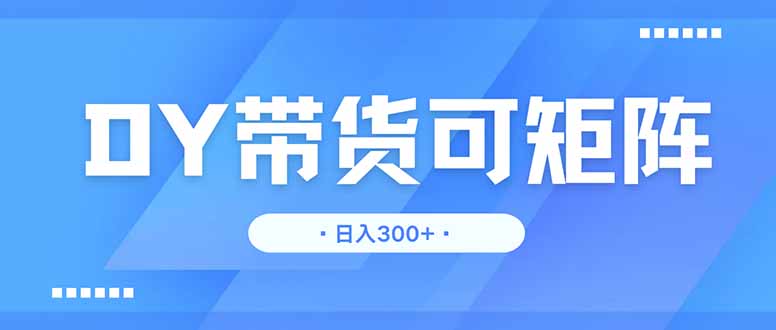DY带货，日入300＋矩阵无上限-智宝网创