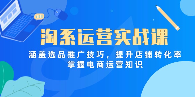 淘系运营实战课，涵盖选品推广技巧，提升店铺转化率，掌握电商运营知识-智宝网创