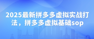 2025最新拼多多虚拟实战打法，拼多多虚拟基础sop-智宝网创