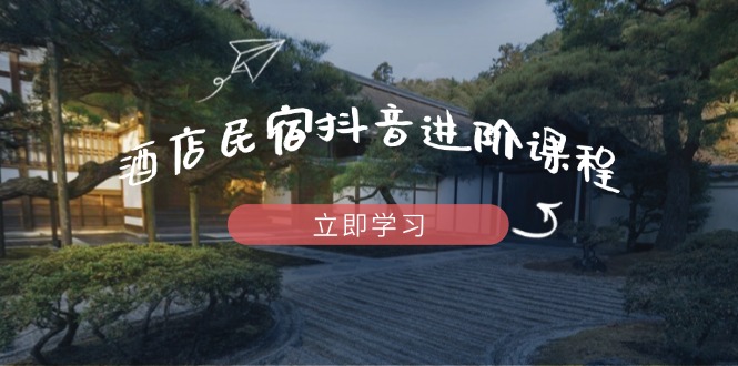 酒店民宿抖音进阶课程，掌握流量渠道与推流逻辑，打造爆款内容-智宝网创