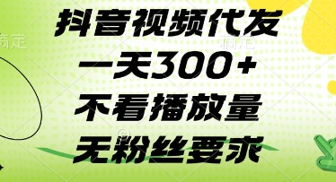 抖音视频代发一天3张+，不看播放量，无粉丝要求【揭秘】-智宝网创