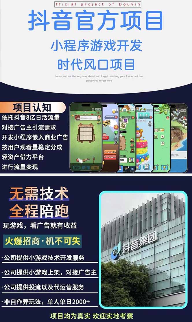 图片[1]-2025最热抖音官方项目 Ai时代风口项目小程序游戏开发 实测单个游戏日收…-智宝网创